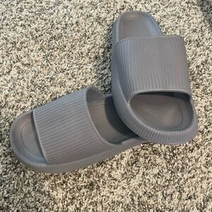 BRAND NEW Gray Slide Sandals